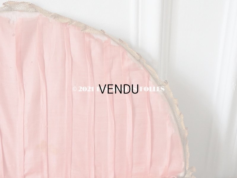 画像10: 1900年代 アンティーク ロココモチーフ付き 大きなカルトナージュボックス ピンク レースの装飾