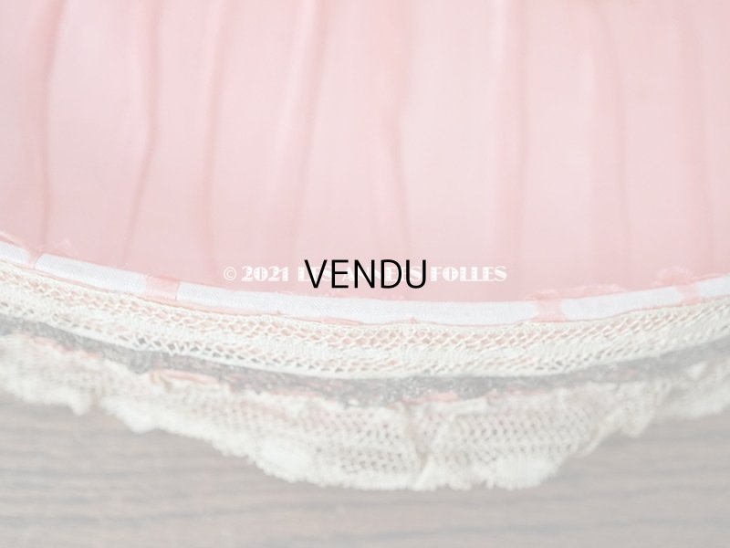 画像11: 1900年代 アンティーク ロココモチーフ付き 大きなカルトナージュボックス ピンク レースの装飾