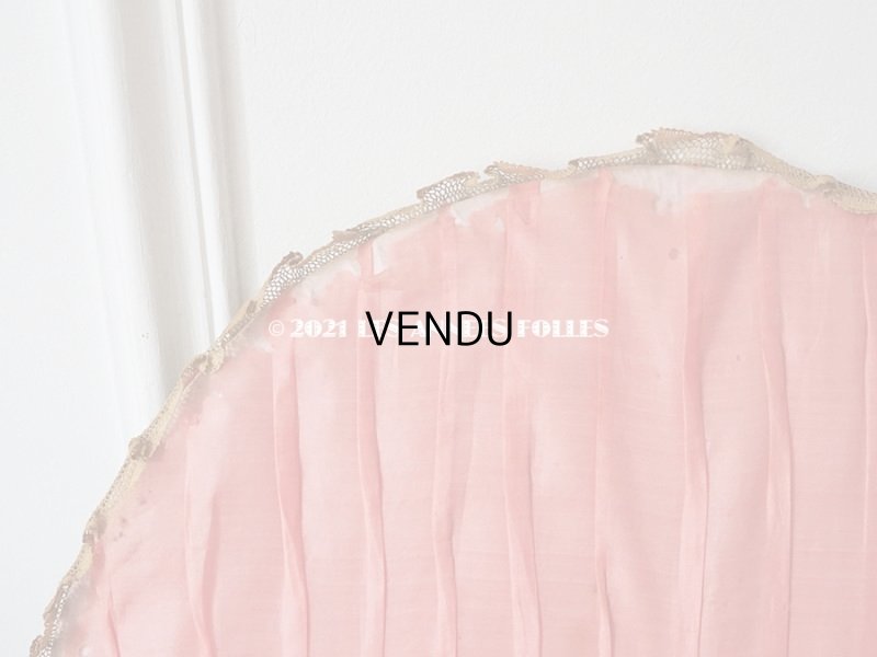 画像9: 1900年代 アンティーク ロココモチーフ付き 大きなカルトナージュボックス ピンク レースの装飾