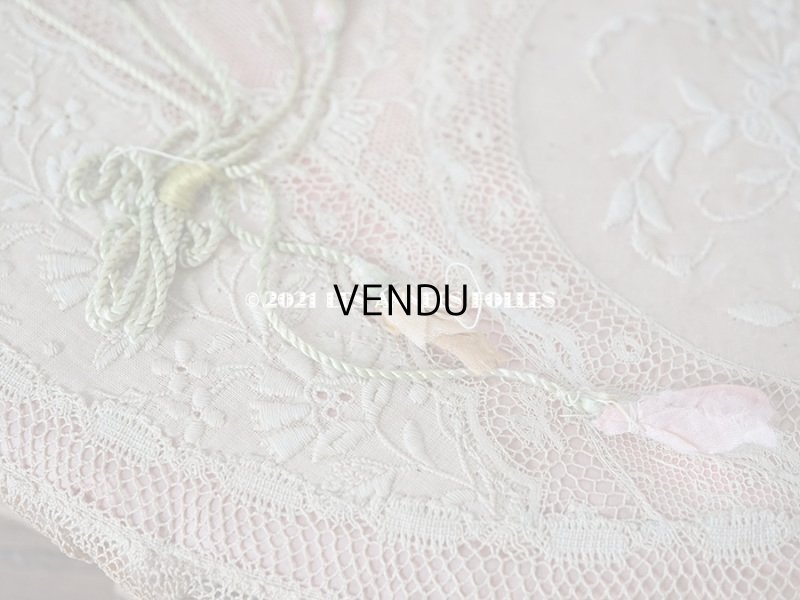 画像17: 1900年代 アンティーク ロココモチーフ付き 大きなカルトナージュボックス ピンク レースの装飾