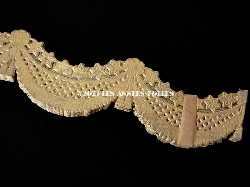 画像3: 19世紀末 未使用  アンティーク レースペーパー 星のガーランド 14枚のセット