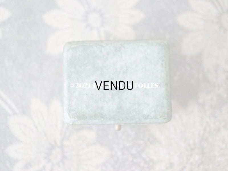 画像4: 1900年代 アンティーク 　ピアス用　ジュエリーボックス 金彩の花模様 グリーン