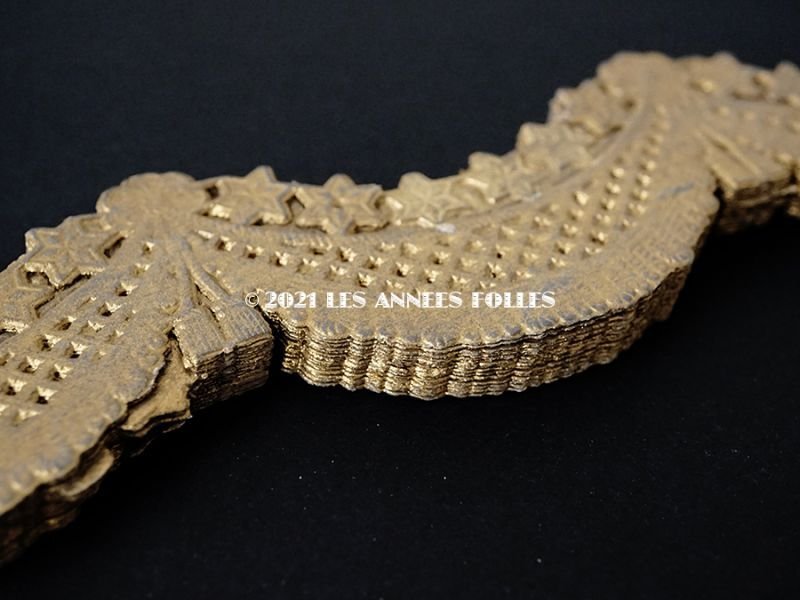 画像8: 19世紀末 未使用  アンティーク レースペーパー 星のガーランド 14枚のセット