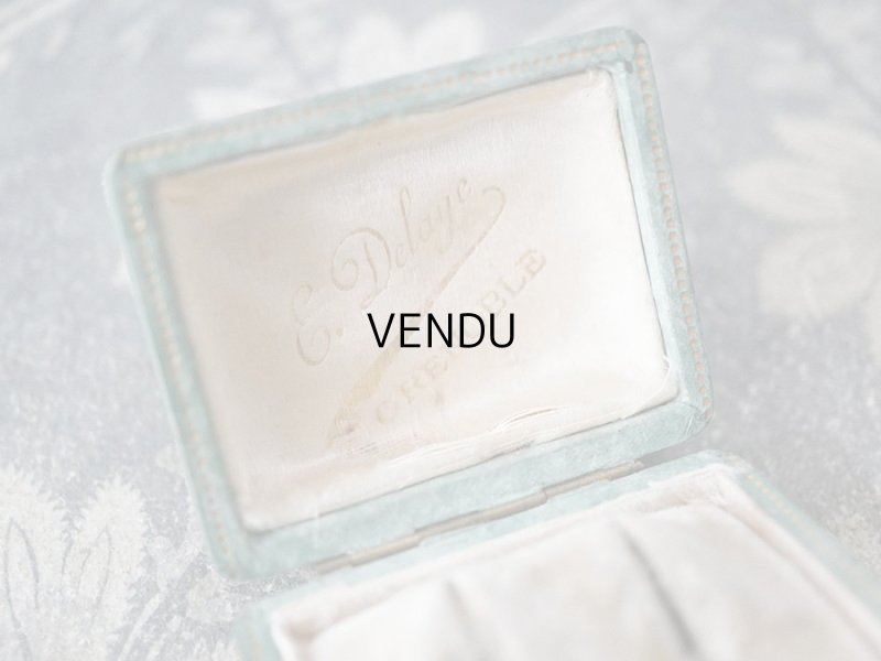 画像8: 1900年代 アンティーク 　ピアス用　ジュエリーボックス 金彩の花模様 グリーン