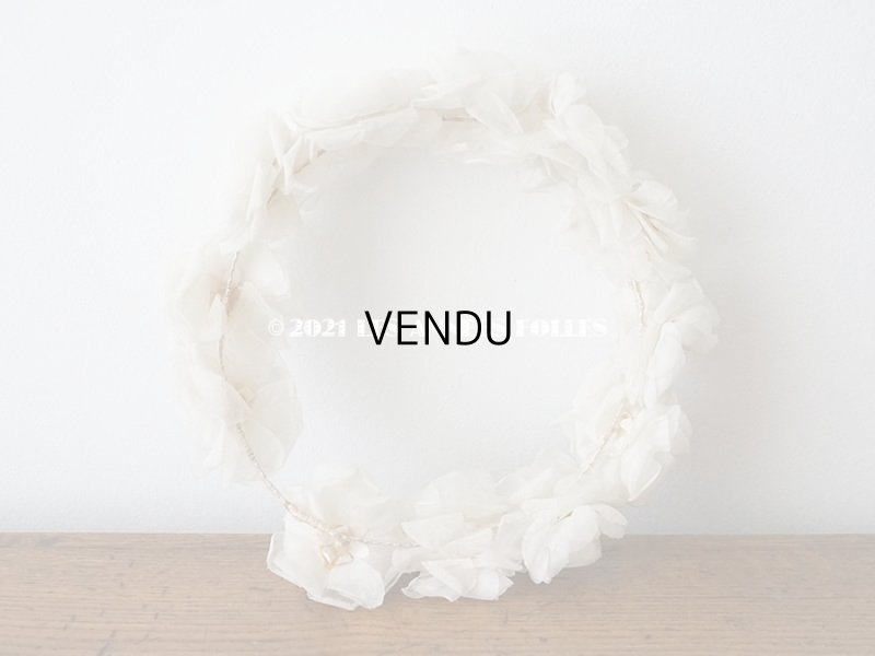 画像3: 1900年代 アンティーク 薔薇の布花のティアラ　ヘッドリース 