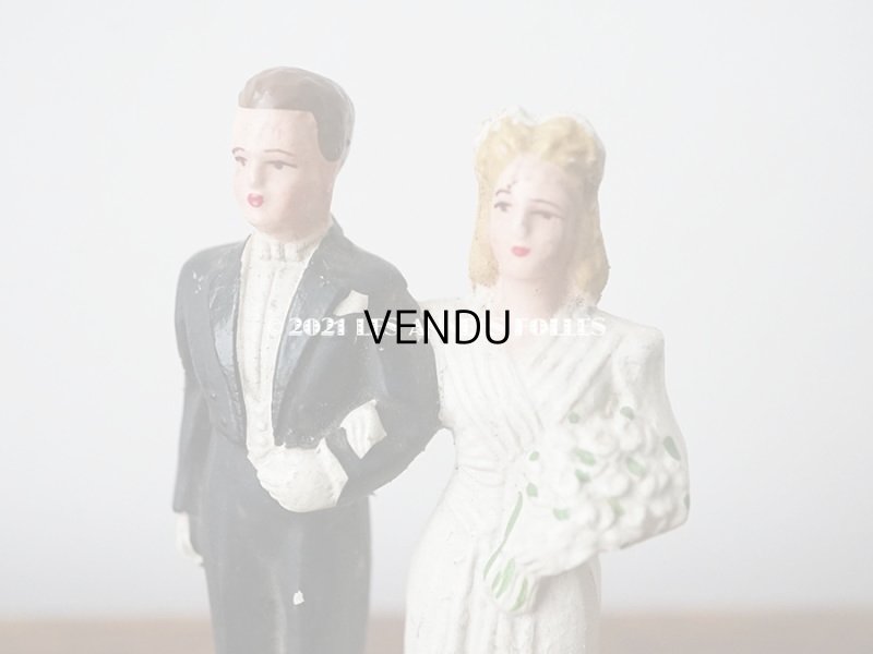 画像5: アンティーク マリアージュの石膏人形　ウェディング