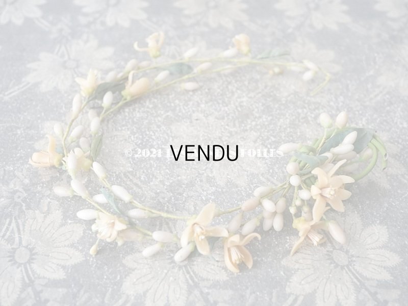 画像10: アンティークワックスフラワーのティアラ & ブーケのセット ウェディング 結婚式 