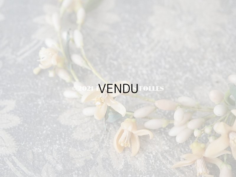 画像12: アンティークワックスフラワーのティアラ & ブーケのセット ウェディング 結婚式 