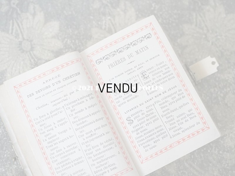 画像11: 1902年 アンティーク ミサ典書 イニシャル入り　花のメダイヨン イボワリヌ製