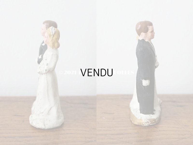 画像4: アンティーク マリアージュの石膏人形　ウェディング