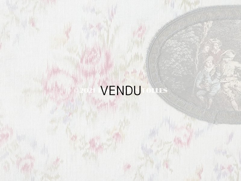 画像4: 1900年代 アンティーク 薄紫色のリボン & 薔薇のガーランド  カルトナージュボックス