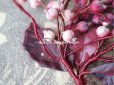 画像4: アンティーク シルク製　ピンクの実の布花   (4)
