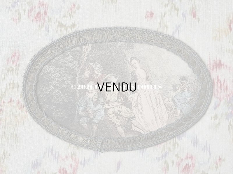 画像3: 1900年代 アンティーク 薄紫色のリボン & 薔薇のガーランド  カルトナージュボックス