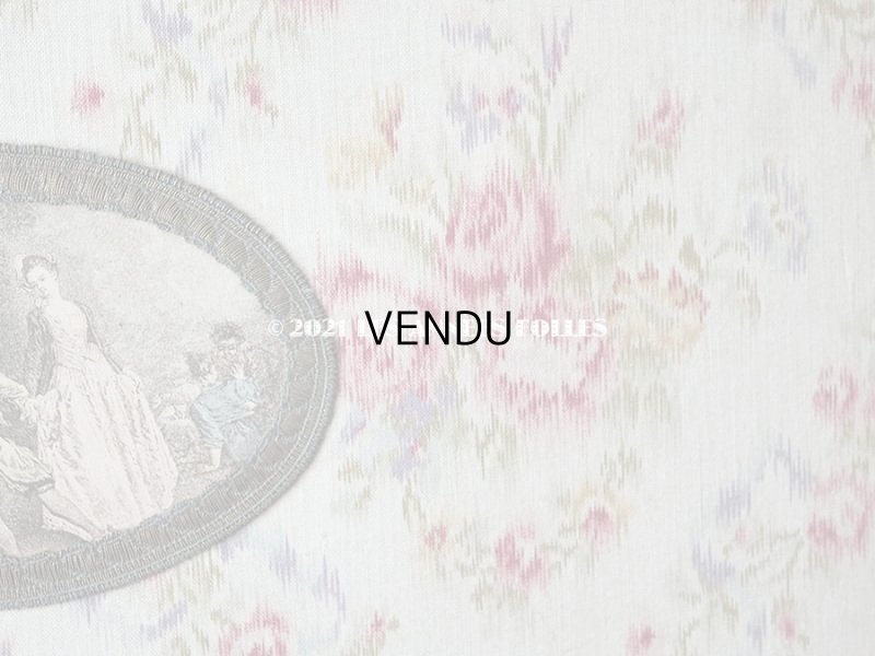 画像6: 1900年代 アンティーク 薄紫色のリボン & 薔薇のガーランド  カルトナージュボックス