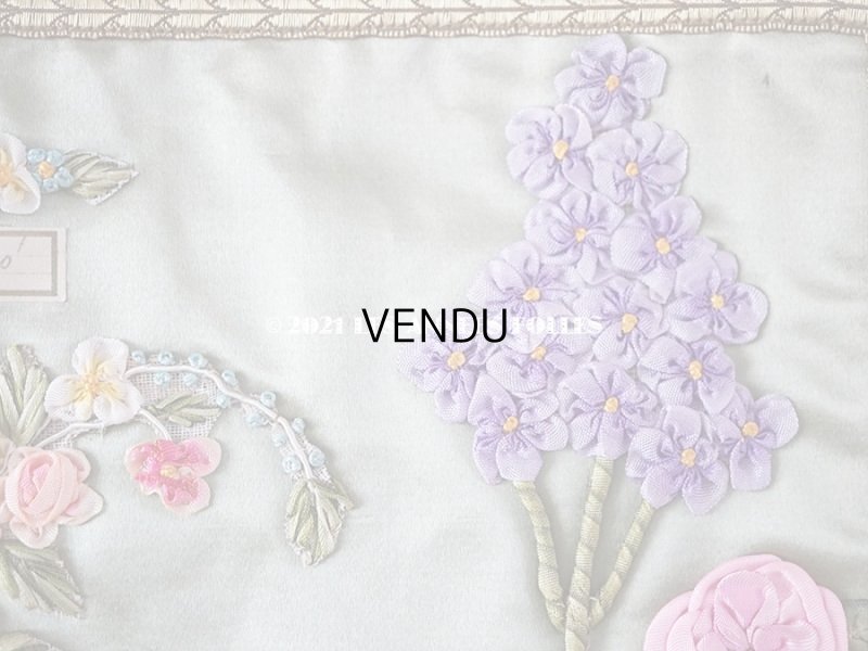 画像7: 1920年代 アンティーク 大きなロココモチーフのサンプラー