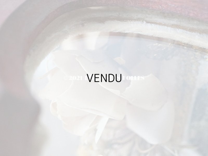 画像13: アンティーク グローブ・ド・マリエ  淡いピンクオレンジ ベルベットのクッション