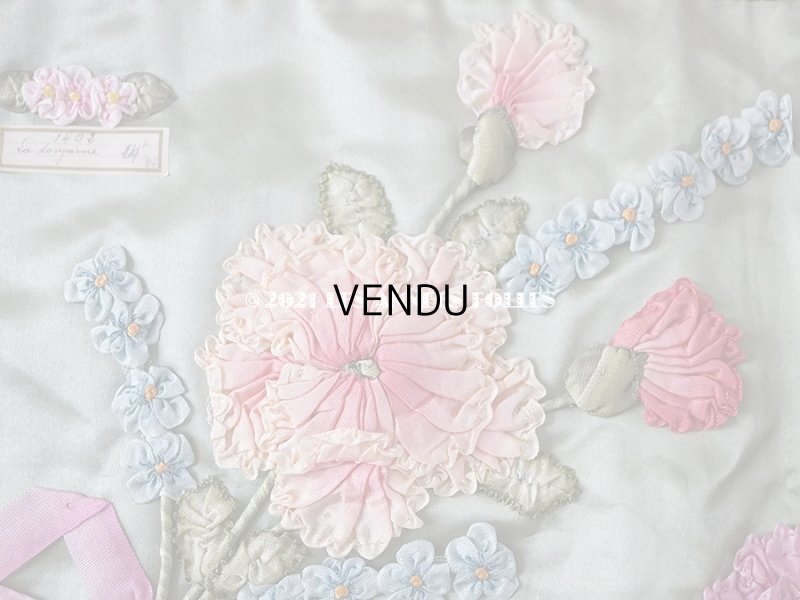 画像3: 1920年代 アンティーク 大きなロココモチーフのサンプラー