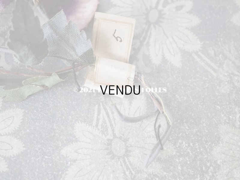 画像6: 1900年代 アンティーク パンジーの大きな布花 ラベル付 