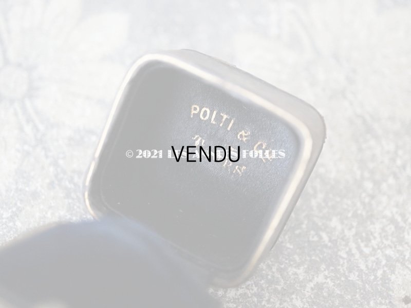 画像9: 19世紀末 アンティーク 本革製 イニシャル入り リングボックス　黒 ジュエリーボックス