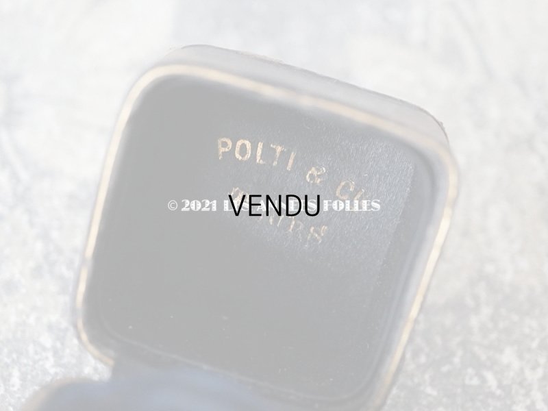 画像10: 19世紀末 アンティーク 本革製 イニシャル入り リングボックス　黒 ジュエリーボックス