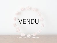 アンティーク ベビーピンクの花冠 ティアラ　ヴェールガール