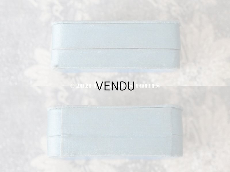 画像5: 1900年代 アンティーク  シルクサテンのジュエリーボックス  サックスブルー