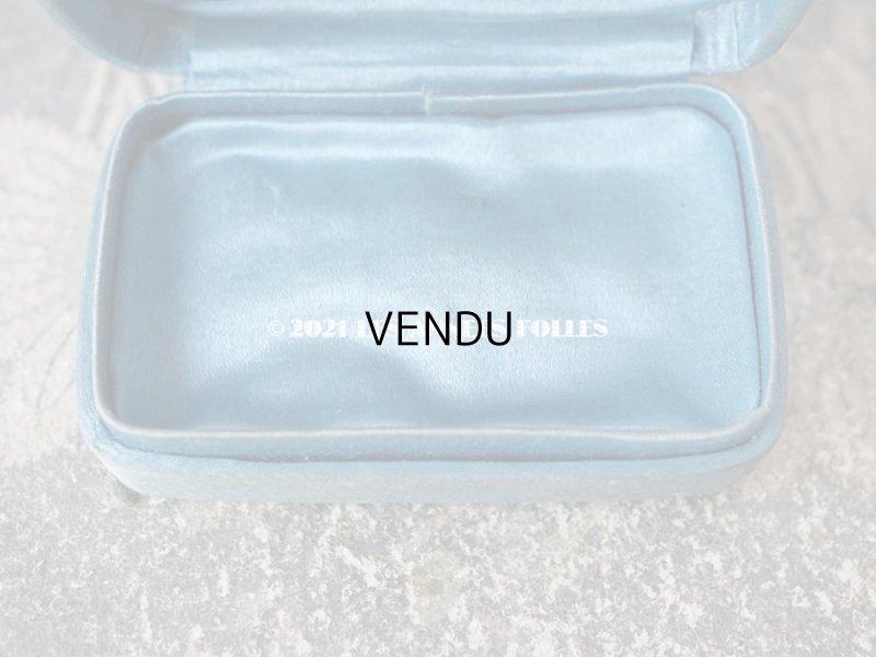 画像7: 1900年代 アンティーク  シルクサテンのジュエリーボックス  サックスブルー