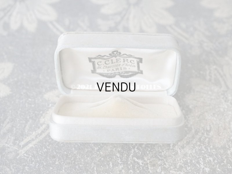 画像7: 1900年代 アンティーク  シルクサテンのジュエリーボックス  パールブルー