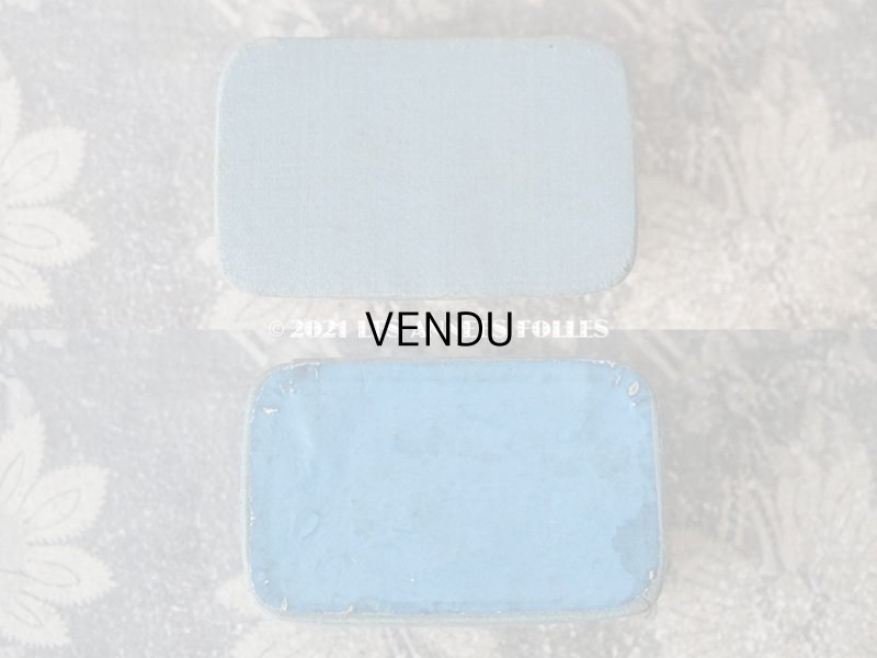 画像4: 1900年代 アンティーク  シルクサテンのジュエリーボックス  サックスブルー