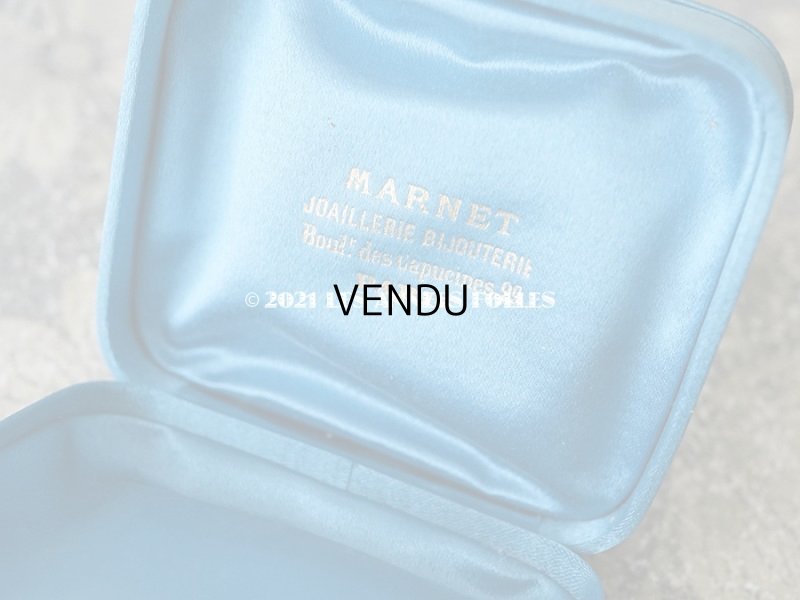 画像9: 1900年代 アンティーク  シルクサテンのジュエリーボックス  ブルーシェル