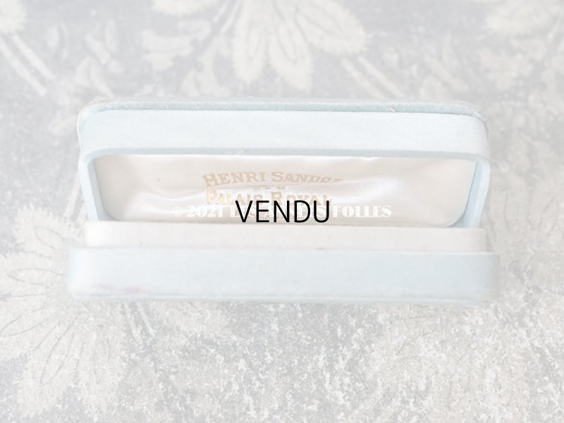 画像5: 1900年代 アンティーク  シルクサテンのジュエリーボックス  ブルー