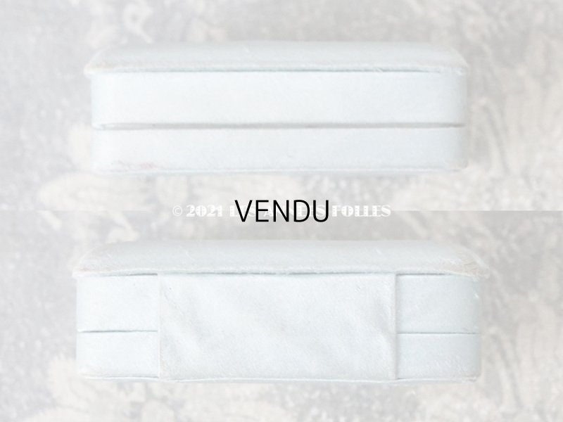 画像3: 1900年代 アンティーク  シルクサテンのジュエリーボックス  ブルー