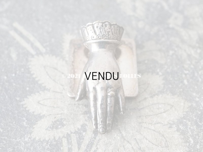 画像3: アンティーク とても小さなペーパークリップ　手のモチーフ 2.5×3.9cm