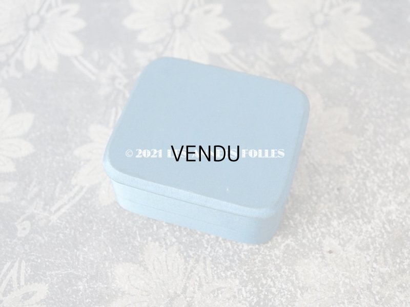 画像3: 1900年代 アンティーク  シルクサテンのジュエリーボックス  ブルーシェル