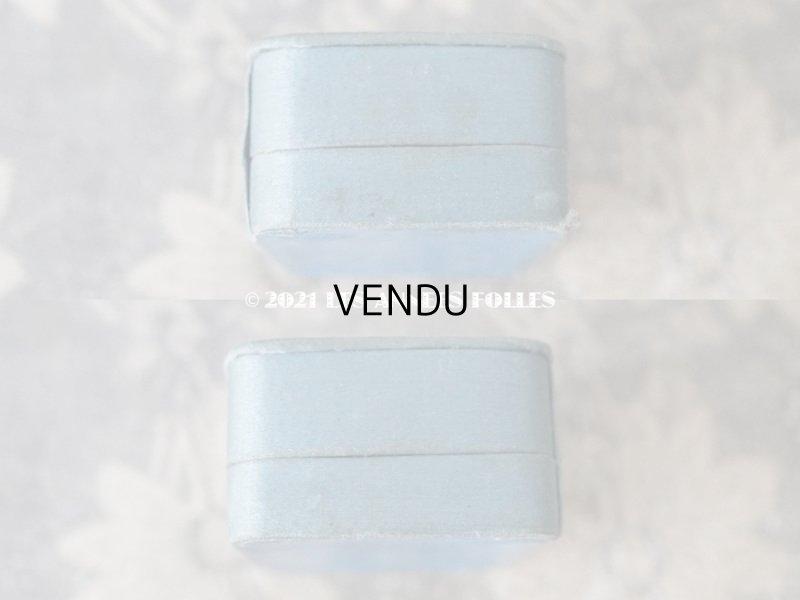 画像6: 1900年代 アンティーク  シルクサテンのジュエリーボックス  サックスブルー