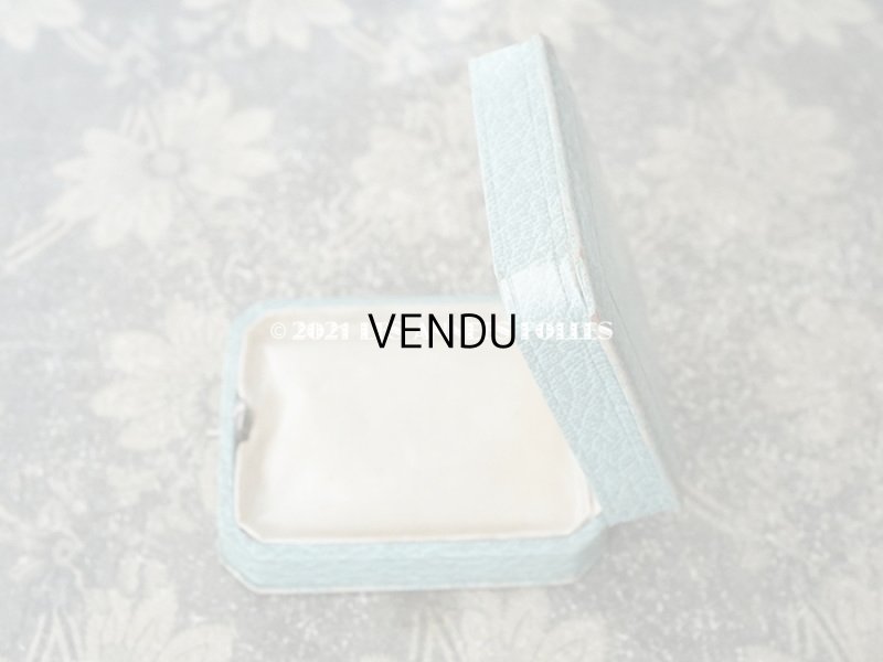 画像5: 1900年代 アンティーク ジュエリーボックス 金彩入り グレイッシュブルー