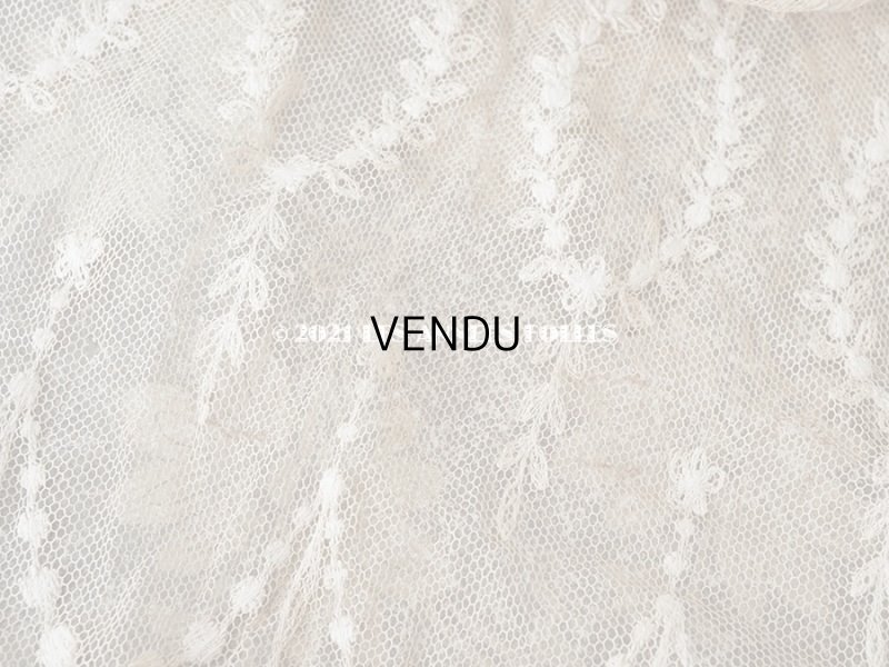 画像10: アンティーク カーテン (ペア) リボン柄 アイボリー＆キャメル色 85〜120cm幅×高さ275cmのカーテン2点