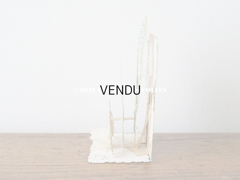 画像4: 1900年代 アンティーク  初聖体の立体カニヴェ 勿忘草 プルミエール・コミュニオン