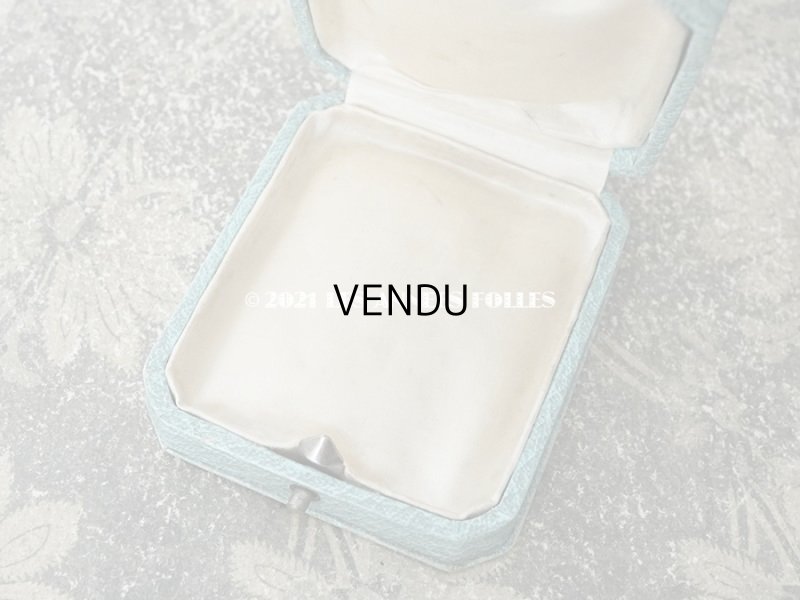 画像7: 1900年代 アンティーク ジュエリーボックス 金彩入り グレイッシュブルー