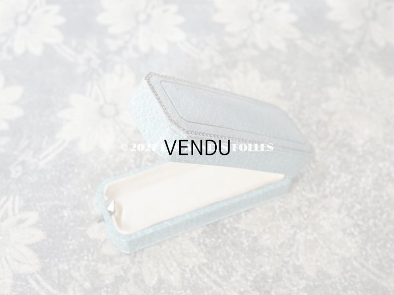 画像5: 1900年代 アンティーク ジュエリーボックス 金彩入り 淡いブルーグレー