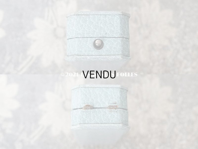 画像4: 1900年代 アンティーク ジュエリーボックス 金彩入り 淡いブルーグレー