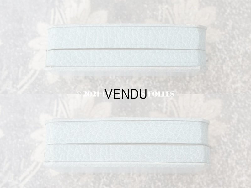 画像3: 1900年代 アンティーク ジュエリーボックス 金彩入り 淡いブルーグレー