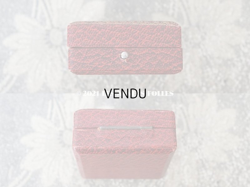 画像3: 1900年代 アンティーク ジュエリーボックス 金彩入り 赤＆黒