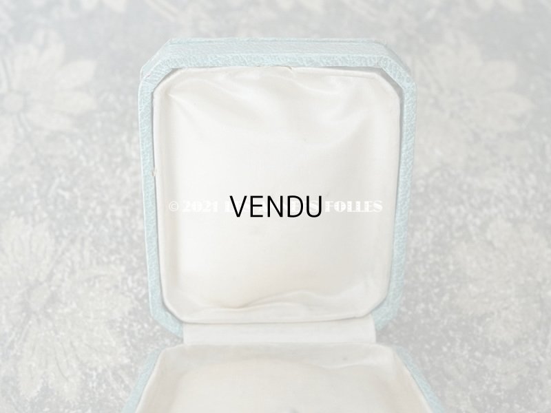 画像6: 1900年代 アンティーク ジュエリーボックス 金彩入り グレイッシュブルー