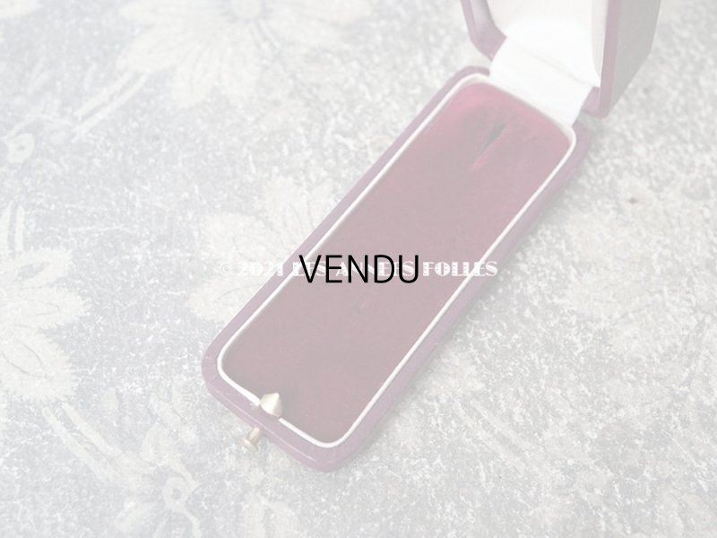 画像7: 1900年代 アンティーク ジュエリーボックス 金彩入り ボルドー