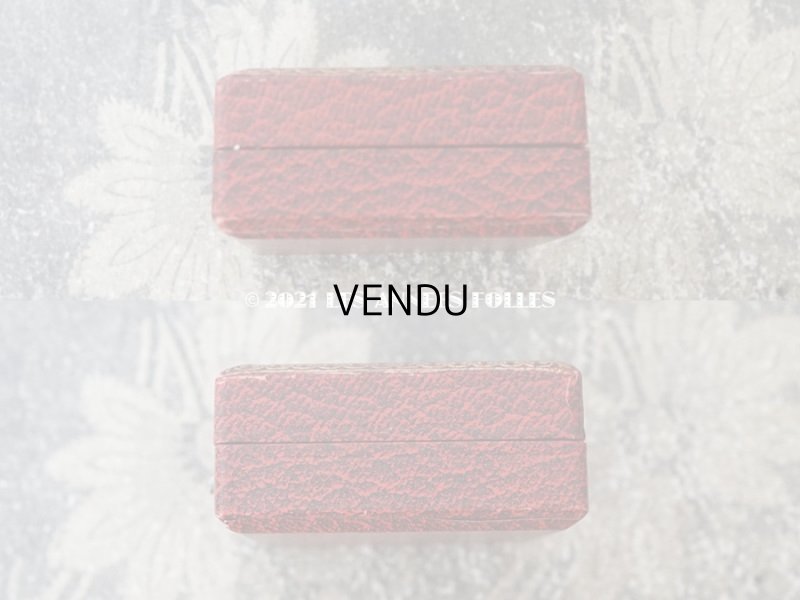 画像4: 1900年代 アンティーク ジュエリーボックス 金彩入り 赤＆黒