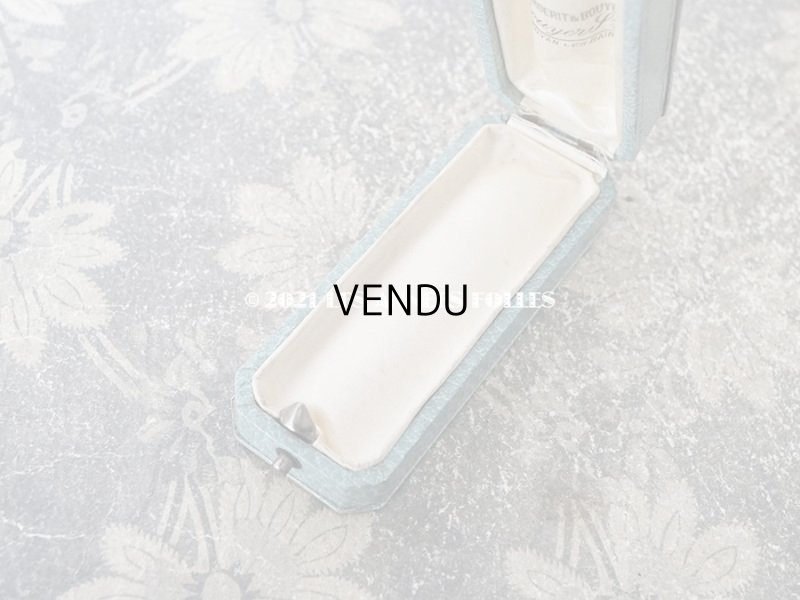 画像7: 1900年代 アンティーク ジュエリーボックス 金彩入り 淡いブルーグレー