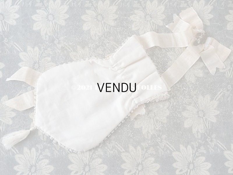 画像7: 1900年代 アンティーク シルク製 初聖体のオモニエール