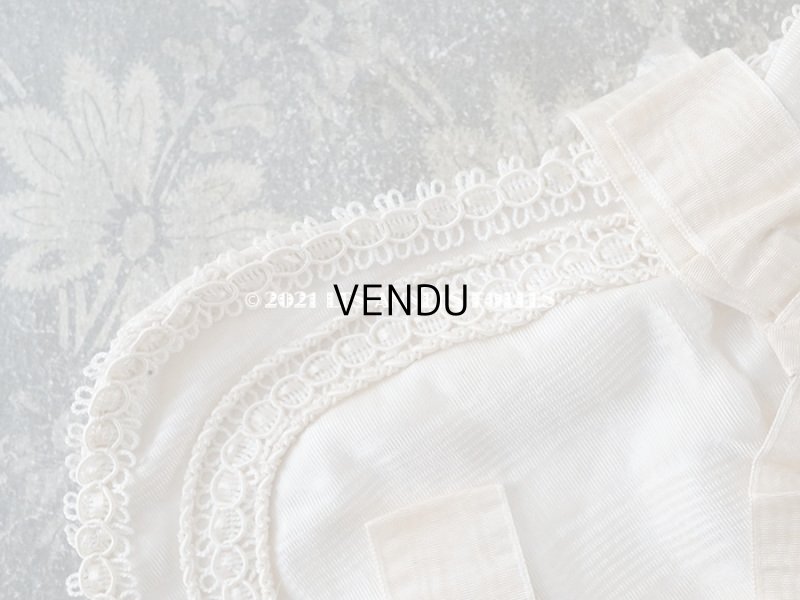 画像6: 1900年代 アンティーク シルク製 初聖体のオモニエール