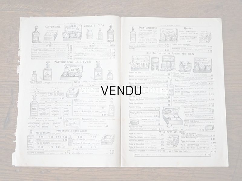 画像4: アンティーク ボンマルシェのカタログ パフュームリー ・ ファン (扇) PARFUMERIE BROSSERIE EVENTAILS - AU BON MARCHE -